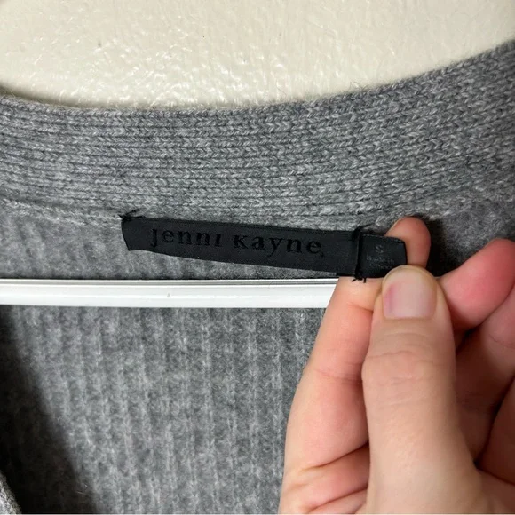 Jenni Kayne gray cocoon 100% cashmere cardigan womens S sweater - Picture 8 of 9